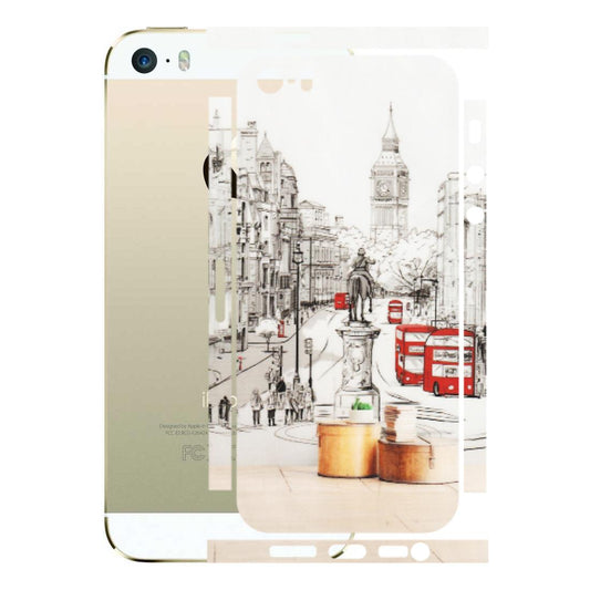 Apple iPhone Skins (All Models) - London Street - Transparent Finish (T-02) iPhone 5S