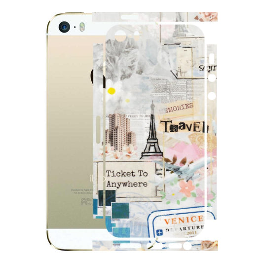 Apple iPhone Skins (All Models) - Travel Memories - Transparent Finish (T-09) iPhone 5S