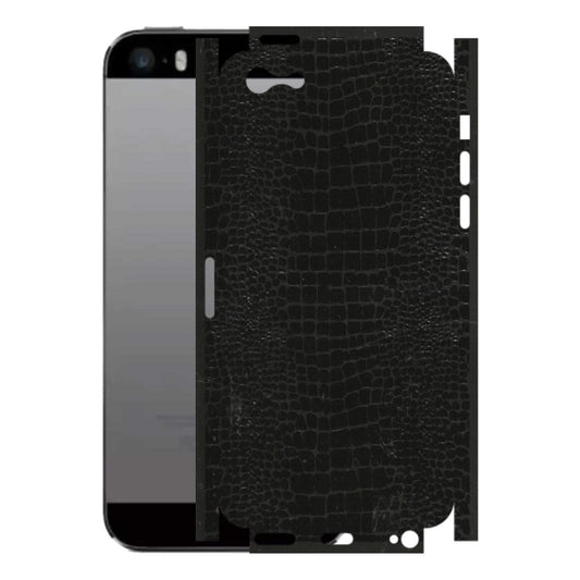 Apple iPhone Skins (All Models) - Snake Leather Black - 3D Embossed Finish (L-107) iPhone 5