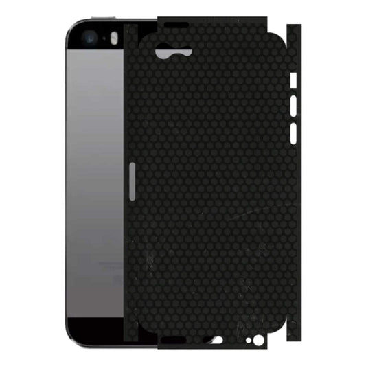 Apple iPhone Skins (All Models) - Black honeycomb - 3D Embossed Finish (L-114) iPhone 5