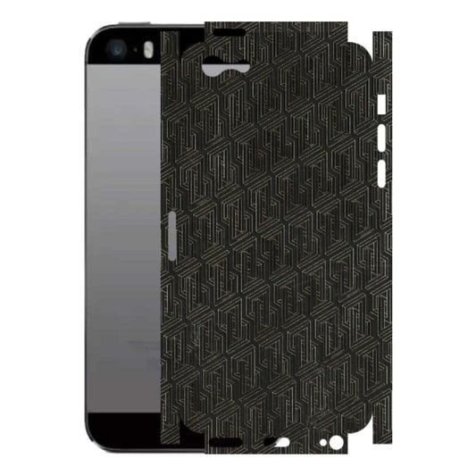 Apple iPhone Skins (All Models) - Black Abstract Pattern - 3D Embossed Finish (L-117) iPhone 5