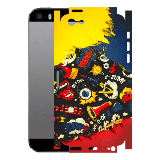 Apple iPhone Skins (All Models) - Pacific Doodle Art - 3D Embossed Finish (L-120) iPhone 5