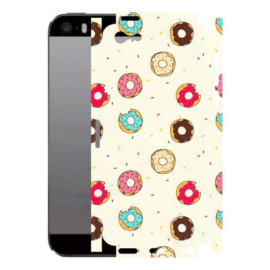 Apple iPhone Skins (All Models) - Mini Donuts Doodle Art - 3D Embossed Finish (L-122) iPhone 5