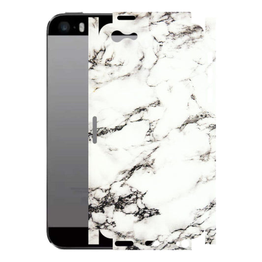 Apple iPhone Skins (All Models) - Black and White Marble Texture - 3D Embossed Finish (L-124) iPhone 5