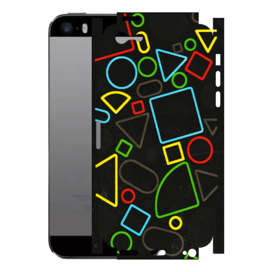 Apple iPhone Skins (All Models) - Black Shapes - 3D Embossed Finish (L-131) iPhone 5