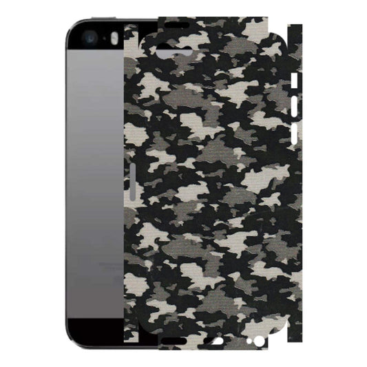Apple iPhone Skins (All Models) - Black/Grey Camoflaunge - 3D Embossed Finish (L-142) iPhone 5