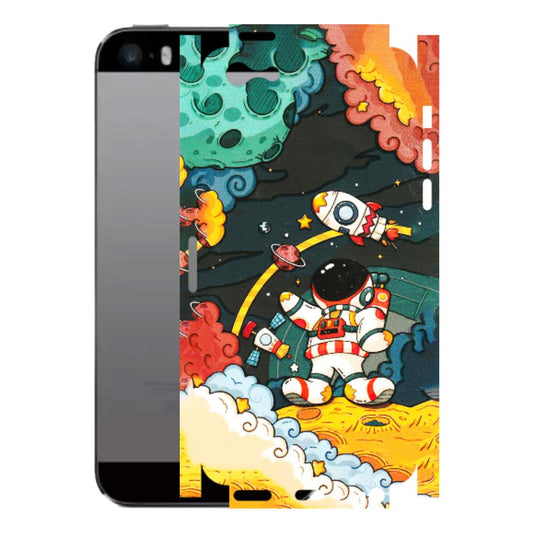 Apple iPhone Skins (All Models) - Astronauts & Spaceship - 3D Embossed Finish (L-145) iPhone 5