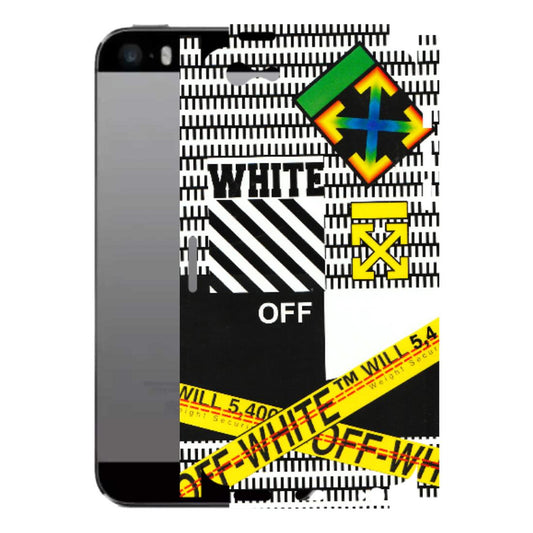 Apple iPhone Skins (All Models) - White Off Abstract - 3D Embossed Finish (L-172) iPhone 5