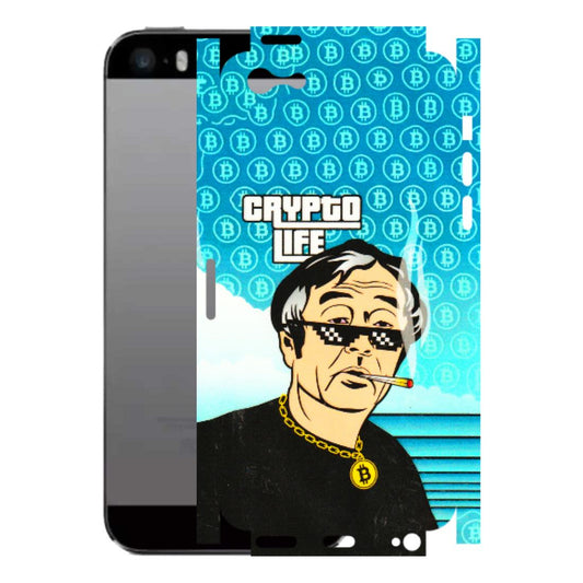 Apple iPhone Skins (All Models) - Crypto Thug Life - 3D Embossed Finish (L-179) iPhone 5