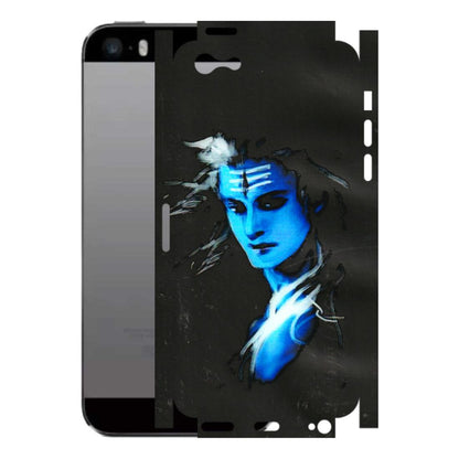 Apple iPhone Skins (All Models) - Har Har Mahadev Blue/Black - 3D Embossed Finish (L-185) iPhone 5