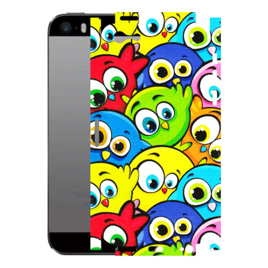 Apple iPhone Skins (All Models) - Cute Fluffy Birds - 3D Embossed Finish (L-213) iPhone 5
