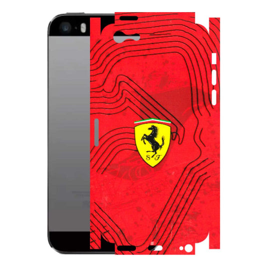 Apple iPhone Skins (All Models) - Red Ferrari Logo Stylish - 3D Embossed Finish (L-238) iPhone 5