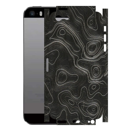 Apple iPhone Skins (All Models) - Abstract White Line Map - 3D Embossed Finish (L-269) iPhone 5