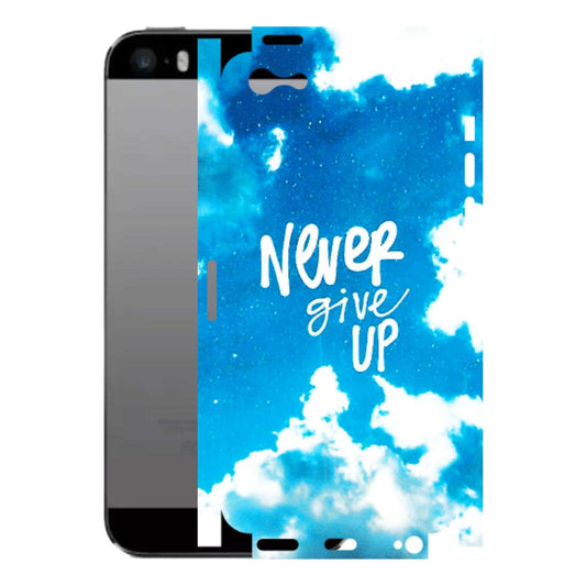 Apple iPhone Skins (All Models) - Never Give Up - 3D Embossed Finish (L-279) iPhone 5