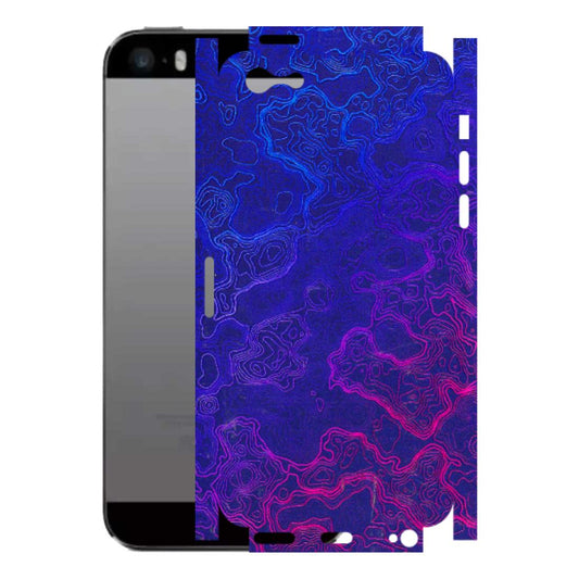 Apple iPhone Skins (All Models) - Purple Ripples Swirl - 3D Embossed Finish (L-314) iPhone 5