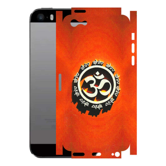 Apple iPhone Skins (All Models) - Aum Shiv Orange - 3D Embossed Finish (L-32) iPhone 5