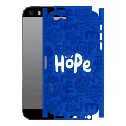 Apple iPhone Skins (All Models) - Hope Doodles Blue - 3D Embossed Finish (L-43) iPhone 5