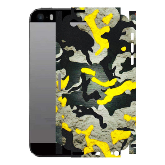 Apple iPhone Skins (All Models) - Yellow Camouflage - 3D Embossed Finish (L-61) iPhone 5