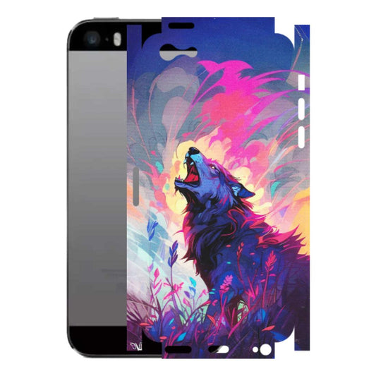 Apple iPhone Skins (All Models) - New Wild Wolf Abstract - Matte Finish (M-125) iPhone 5