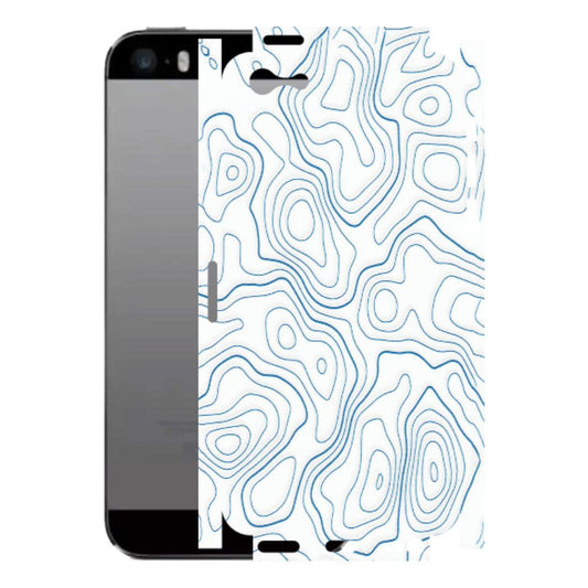 Apple iPhone Skins (All Models) - Blue And White Swirls - Matte Finish (M-139) iPhone 5