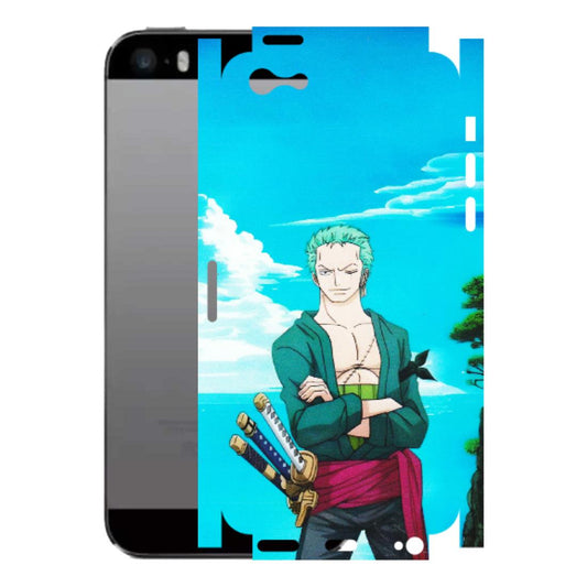 Apple iPhone Skins (All Models) - Cool Swordman Zoro Anime - Matte Finish (M-143) iPhone 5