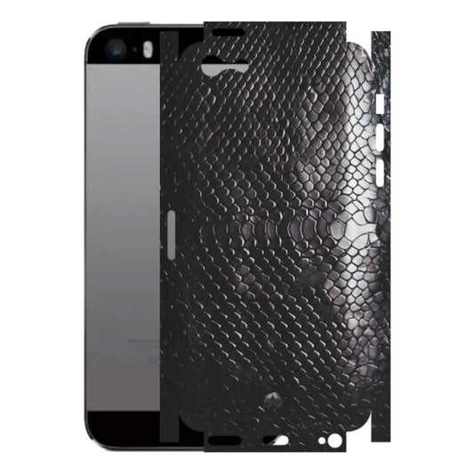 Apple iPhone Skins (All Models) - Black Snack Leather - Matte Finish (M-147) iPhone 5