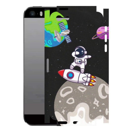 Apple iPhone Skins (All Models) - Astronaut Vibing Toon Running - Matte Finish (M-39) iPhone 5