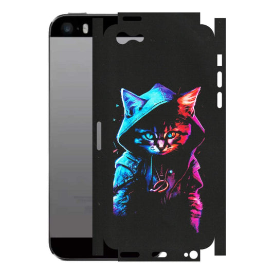 Apple iPhone Skins (All Models) - Cyberpunk Cat - Matte Finish (M-45) iPhone 5