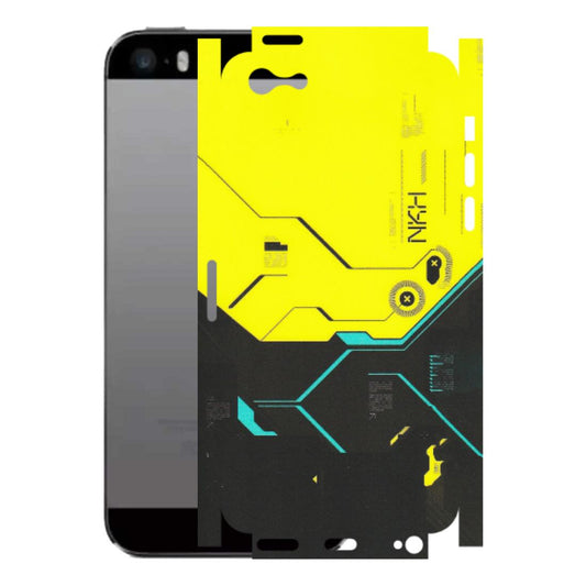 Apple iPhone Skins (All Models) - Black Yellow Technica - Matte Finish (M-53) iPhone 5