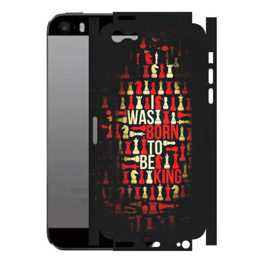 Apple iPhone Skins (All Models) - Born To Be King - Matte Finish (M-73) iPhone 5