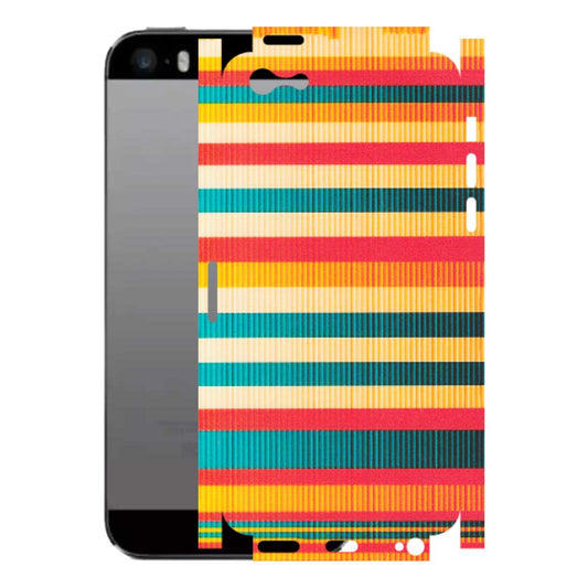 Apple iPhone Skins (All Models) - Colourful Stripes Soothing Effect - Matte Finish (M-86) iPhone 5