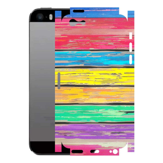 Apple iPhone Skins (All Models) - Multi Colour Wooden Wall - Matte Finish (M-96) iPhone 5