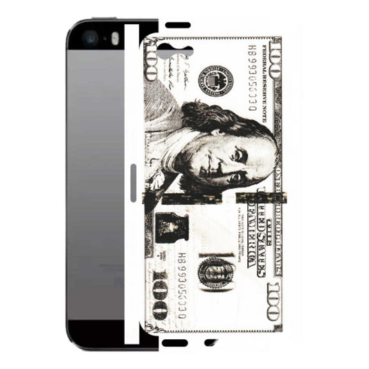 Apple iPhone Skins (All Models) - 100 Dollar Currency - Transparent Finish (T-01) iPhone 5