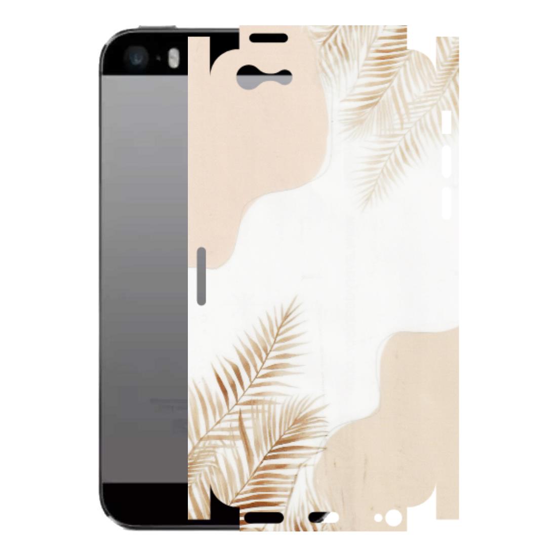 Apple iPhone Skins (All Models) - Gold Petals Abstract - Transparent Finish (T-08) iPhone 5