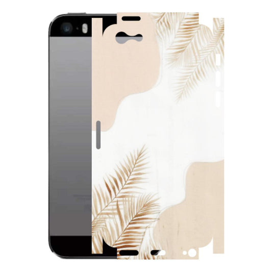 Apple iPhone Skins (All Models) - Gold Petals Abstract - Transparent Finish (T-08) iPhone 5