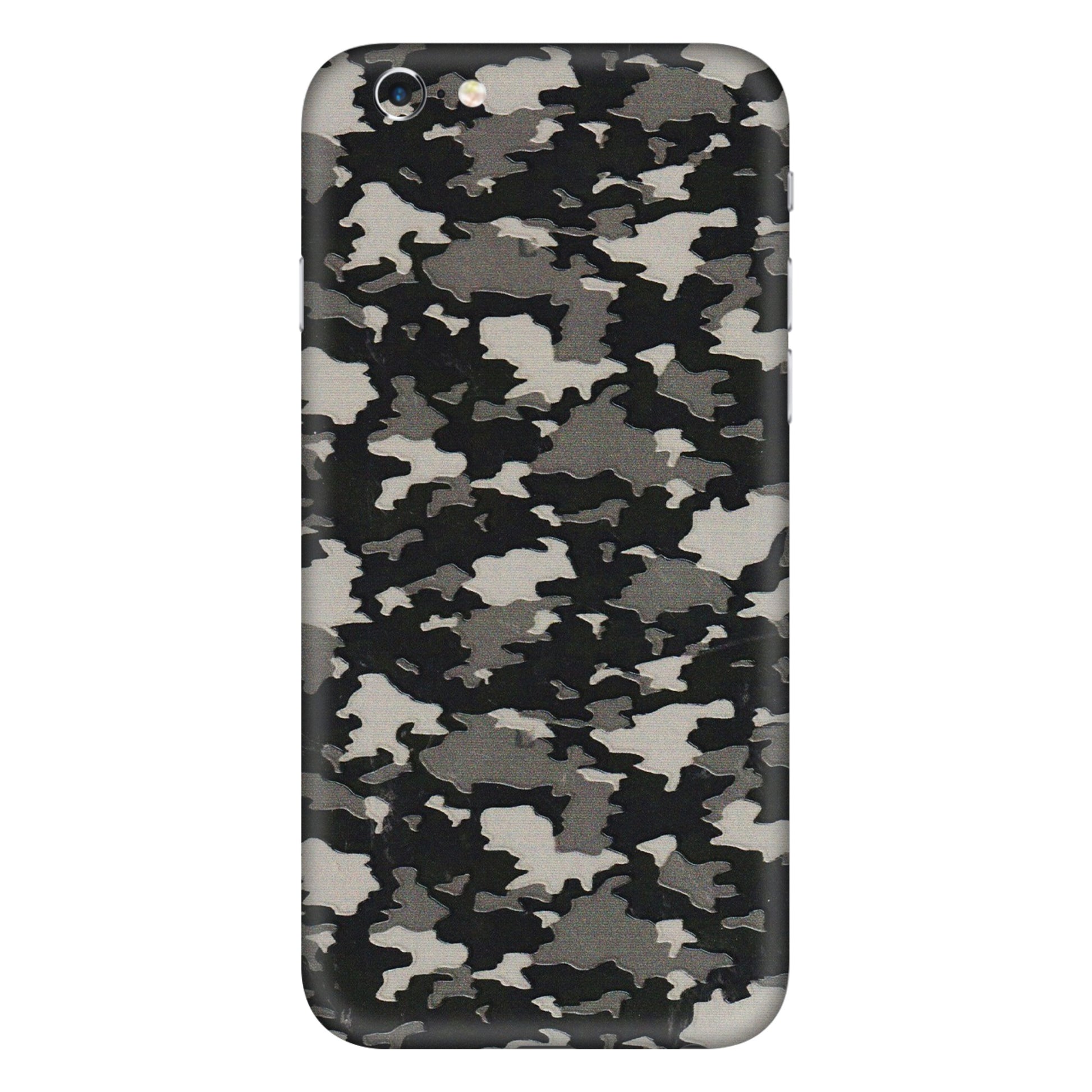 Apple iPhone Skins (All Models) - Black/Grey Camoflaunge - 3D Embossed Finish (L-142) iPhone 6S Plus