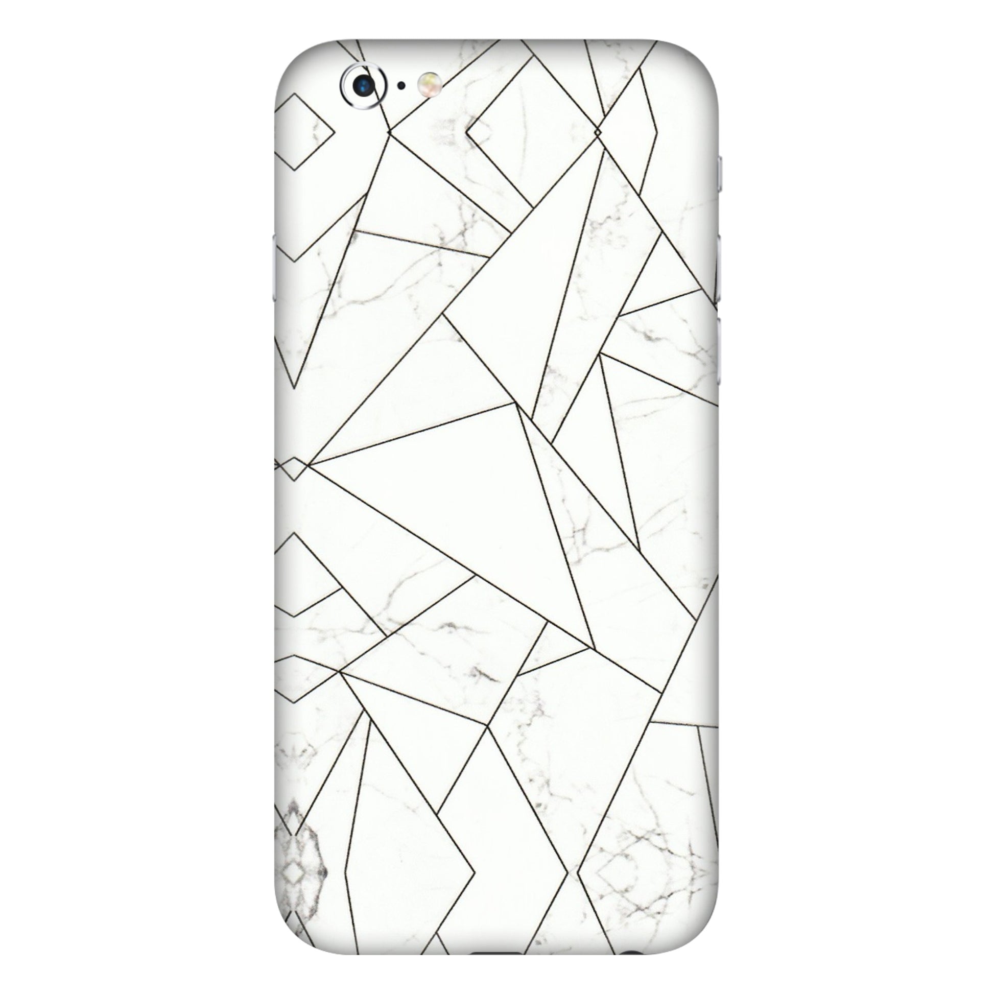 Apple iPhone Skins (All Models) - Luxury White Marble Effect - 3D Embossed Finish (L-168) iPhone 6S Plus