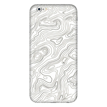 Apple iPhone Skins (All Models) - White Black Swirls - 3D Embossed Finish (L-219) iPhone 6S Plus