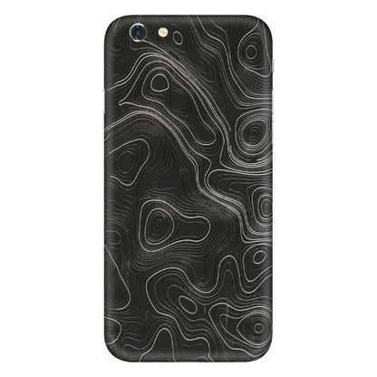 Apple iPhone Skins (All Models) - Abstract White Line Map - 3D Embossed Finish (L-269) iPhone 6S Plus