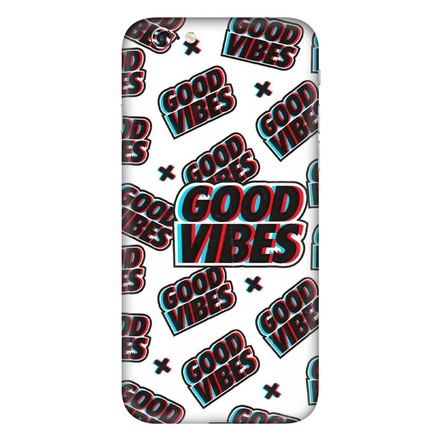 Apple iPhone Skins (All Models) - Good Vibes - 3D Embossed Finish (L-282) iPhone 6S Plus