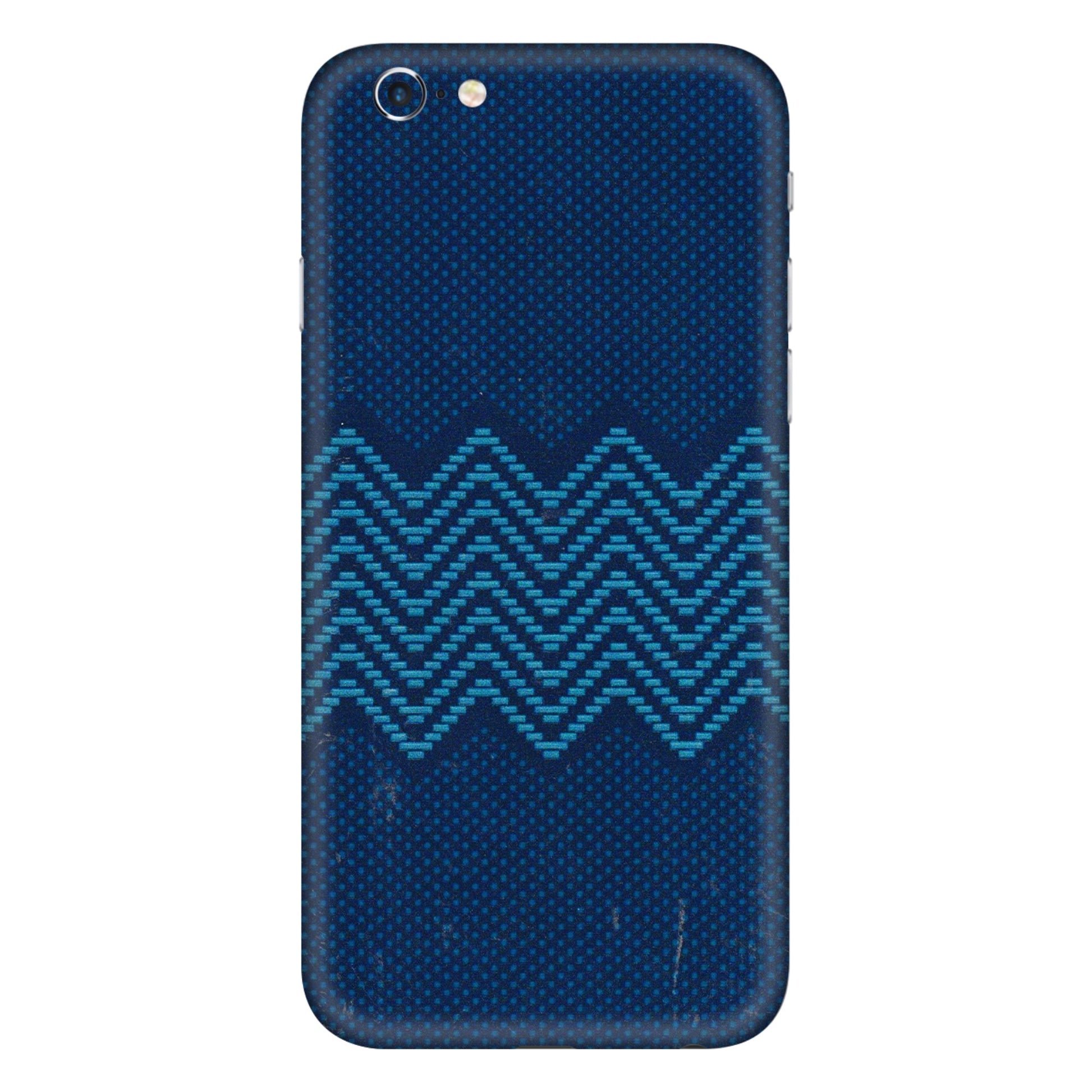 Apple iPhone Skins (All Models) - Blue Sober Waves - 3D Embossed Finish (L-306) iPhone 6S Plus