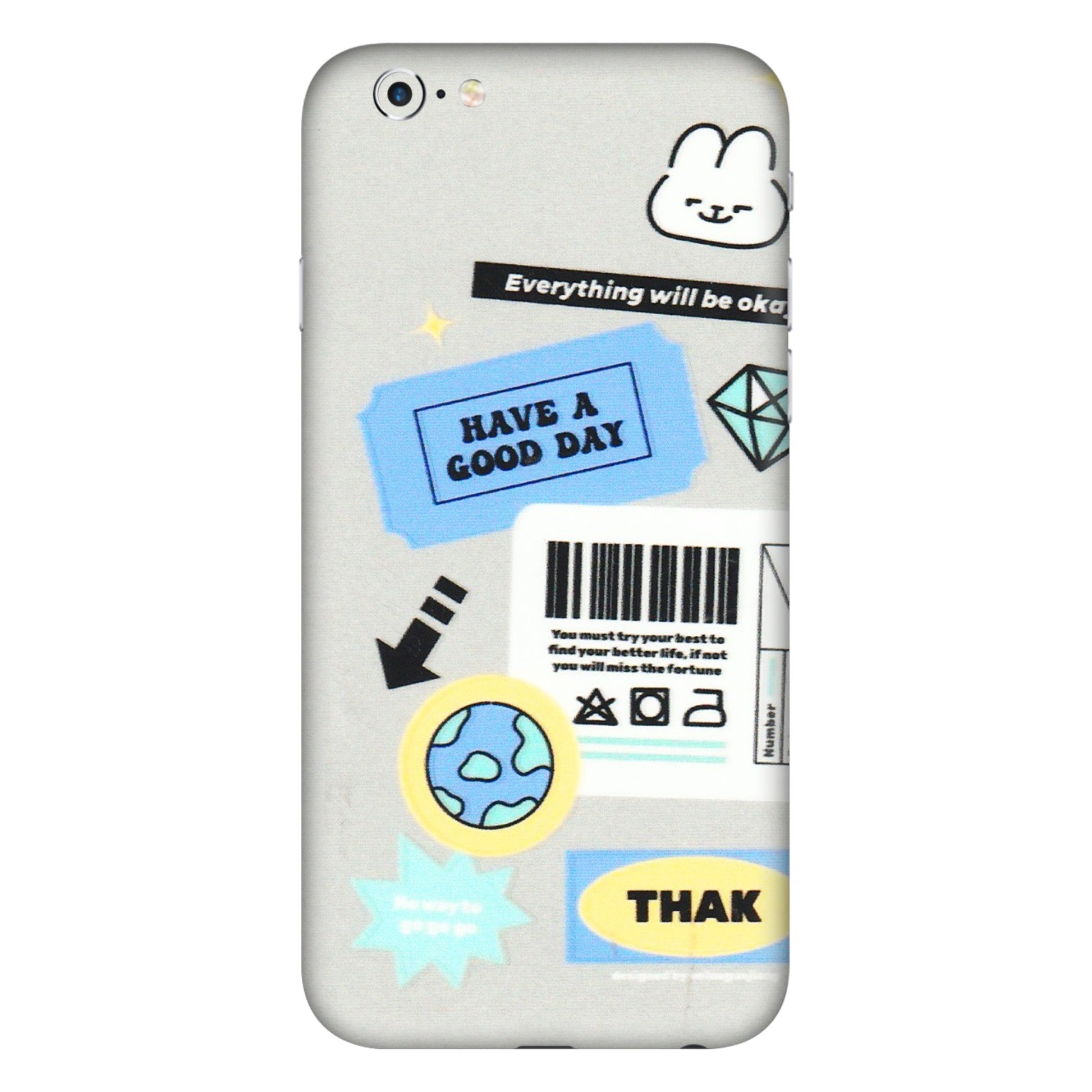 Apple iPhone Skins (All Models) - Will Be Okay Design - 3D Embossed Finish (L-316) iPhone 6S Plus
