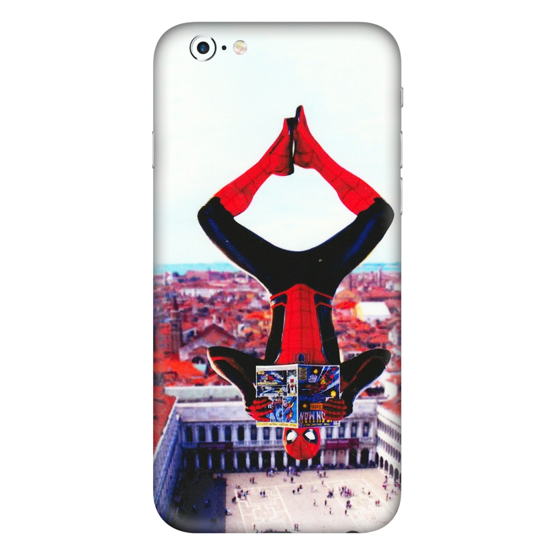 Apple iPhone Skins (All Models) - Spiderman Hanging - 3D Embossed Finish (L-53) iPhone 6S Plus