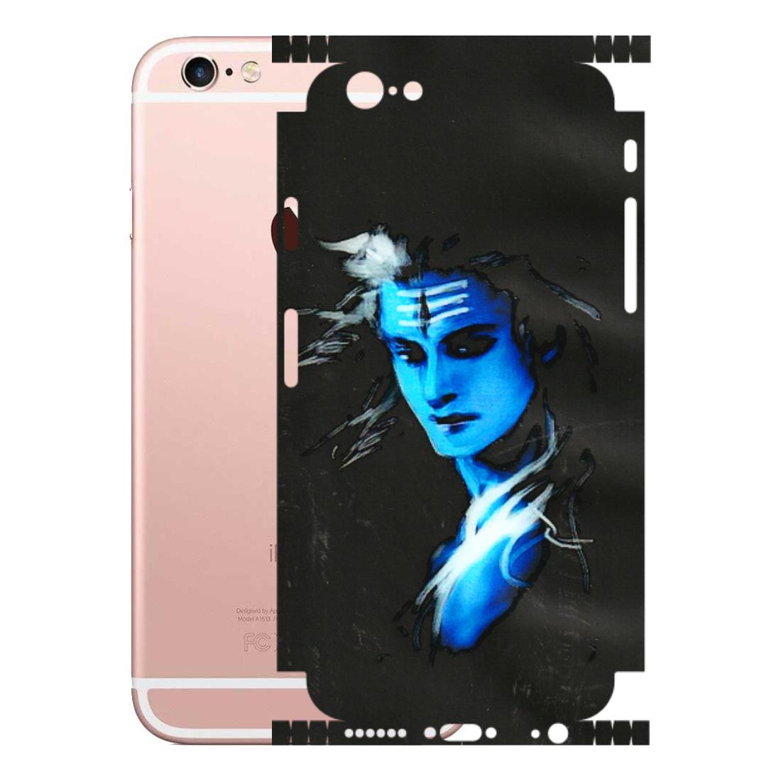 Apple iPhone Skins (All Models) - Har Har Mahadev Blue/Black - 3D Embossed Finish (L-185) iPhone 6