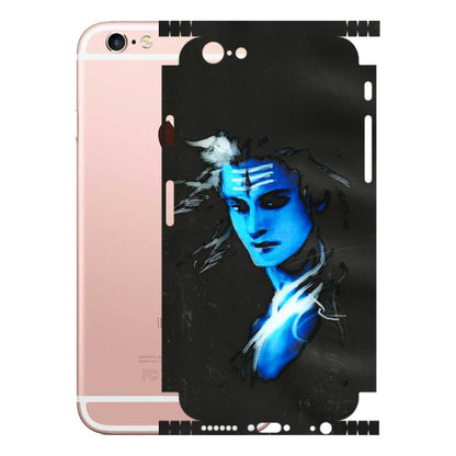 Apple iPhone Skins (All Models) - Har Har Mahadev Blue/Black - 3D Embossed Finish (L-185) iPhone 6