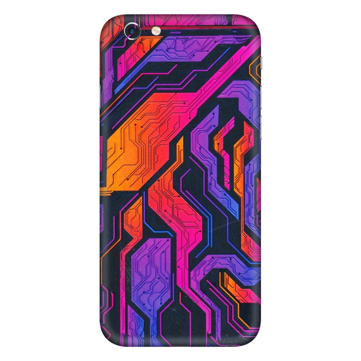 Apple iPhone Skins (All Models) - Tech Circuits Futuristic - 3D Embossed Finish (L-07) iPhone 6 Plus