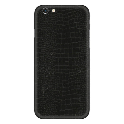 Apple iPhone Skins (All Models) - Snake Leather Black - 3D Embossed Finish (L-107) iPhone 6 Plus
