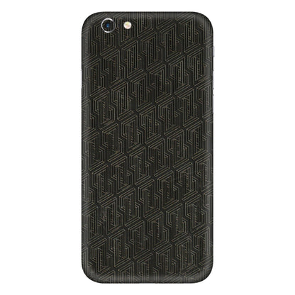 Apple iPhone Skins (All Models) - Black Abstract Pattern - 3D Embossed Finish (L-117) iPhone 6 Plus