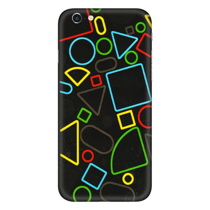 Apple iPhone Skins (All Models) - Black Shapes - 3D Embossed Finish (L-131) iPhone 6 Plus