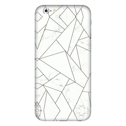 Apple iPhone Skins (All Models) - Luxury White Marble Effect - 3D Embossed Finish (L-168) iPhone 6 Plus